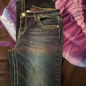 Dark Wash Women’s Jeans with Contrast Stitching - Unbranded
